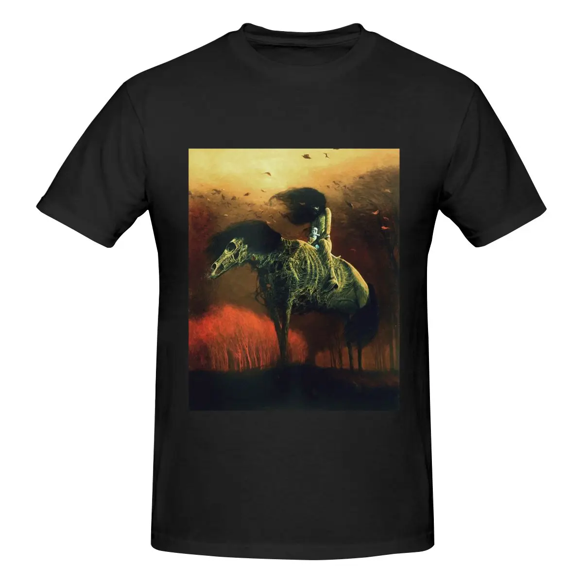 Funny Beksinski Graphic Classic Men's T-shirt Printed Tops are loose and slim fit Women's T-shirts