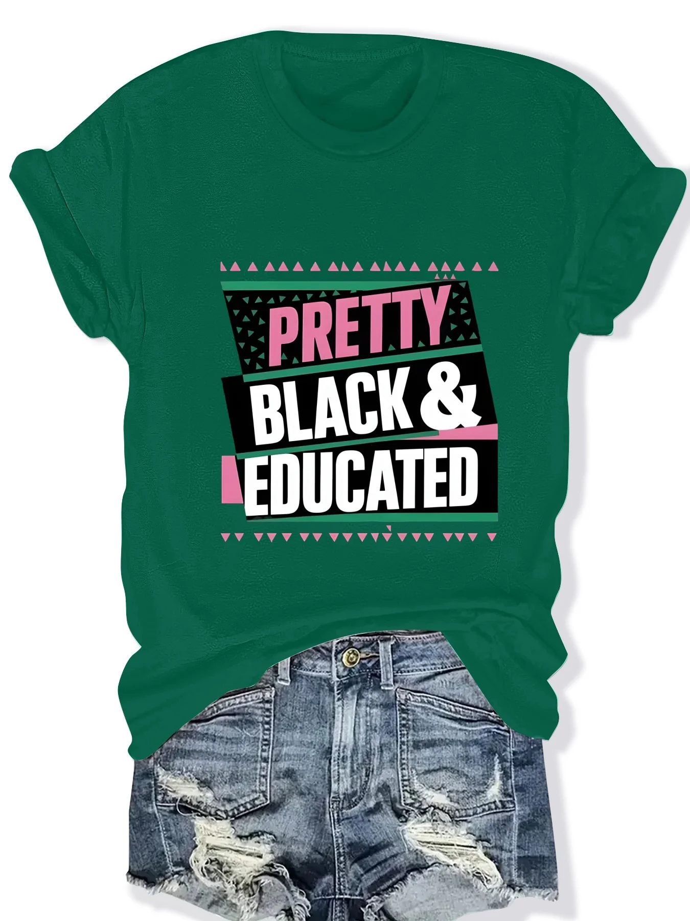 

Fashionable Ladies round Neck Short Sleeve T-Shirt with Letter Pattern Print Casual Comfortable Women's Top