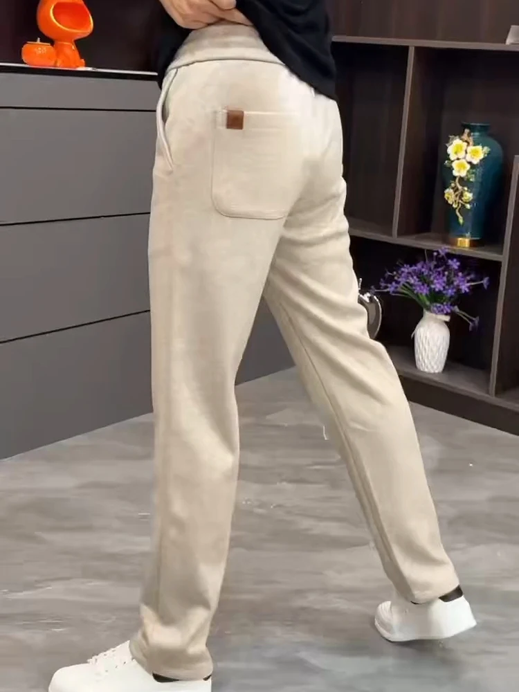 

High Quali Comfortable Men's Straight Leg Casual Pants Faionable Versatile Busin Sle Autumn Winter New Arrival