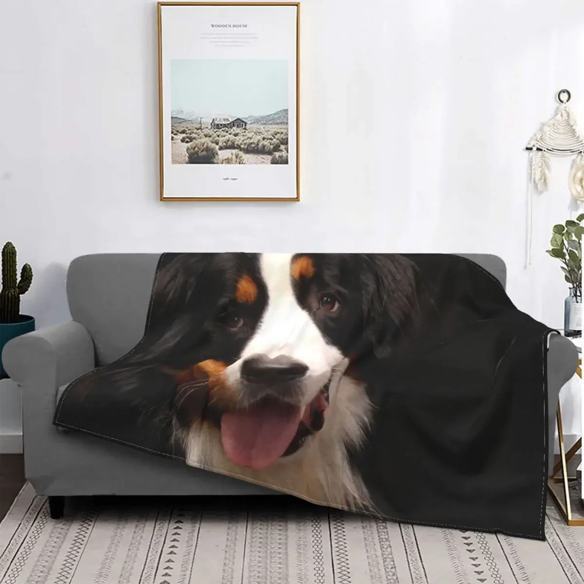 Bernese Mountain Dog Blankets Sofa Cover Flannel Textile Decor Pets Kids Anime Thin Throw Blankets for Bedding Travel Rug Piece