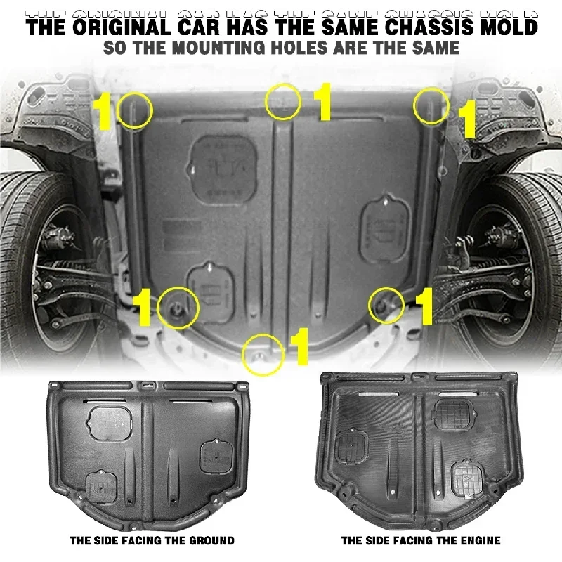 Voor Hyundai Sonata 8 2.0 T-2.4 T 2011-2014 Zwart Onder Motor Guard Plaat Splash Shield Modder spatbord Cover Spatbord Protector