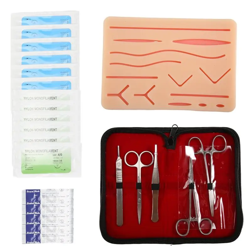 Complete Suture Kit For Students,Including Silicone Suture Pad And Suture Tool Practice Suture Kit For Suture Training-Y18A