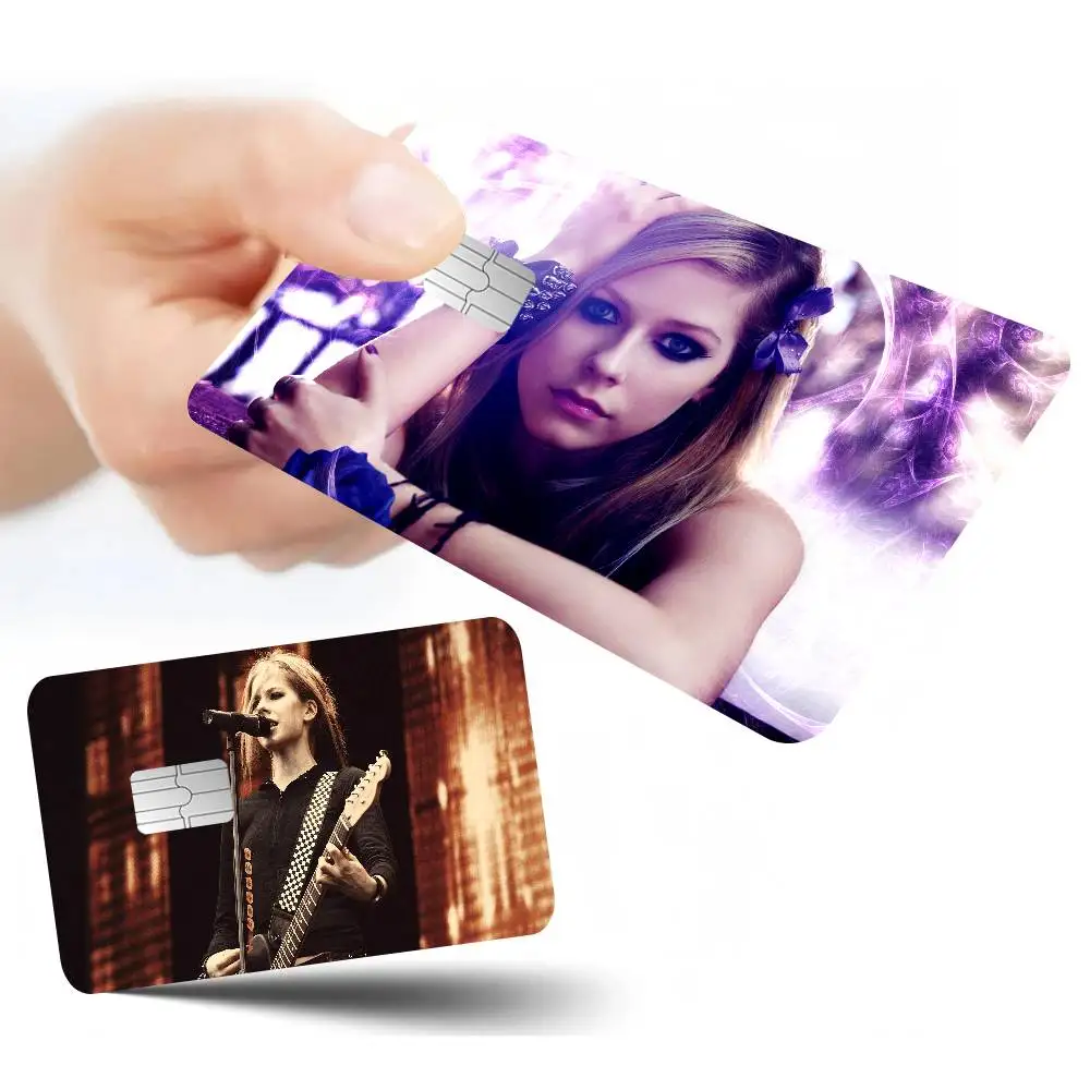Singer A-A-Avril L-L-Lavigne Anime Young Creidt Card Debit Card Sticker Film Case Front Tape for Small Big Chip No Chip