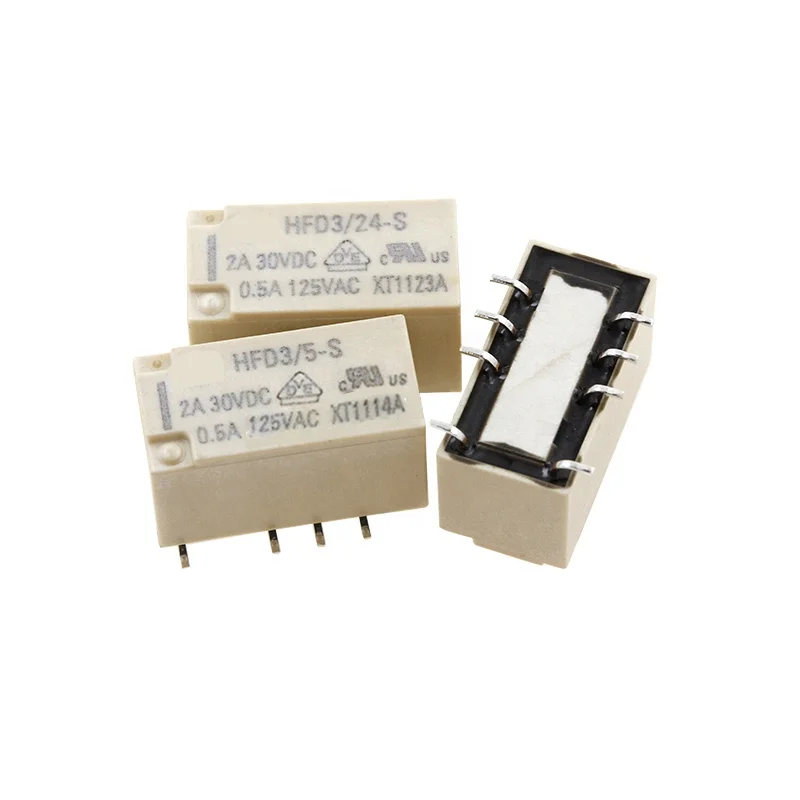 10Pcs/LOT Relay HFD3-5V HFD3-12V HFD3/5 HFD3/12 Two sets of transition monostable 2A 8PIN
