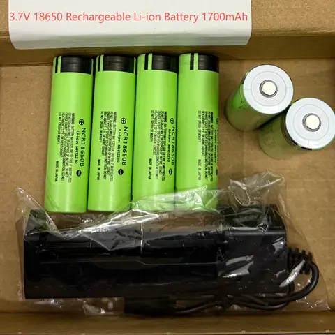 3.7V 18650 Rechargeable Li-ion Battery 1700mAh High-Drain 1000+ Cycles 4-48pcs Bulk Flashlights Emergency Lights Outdoor Torches