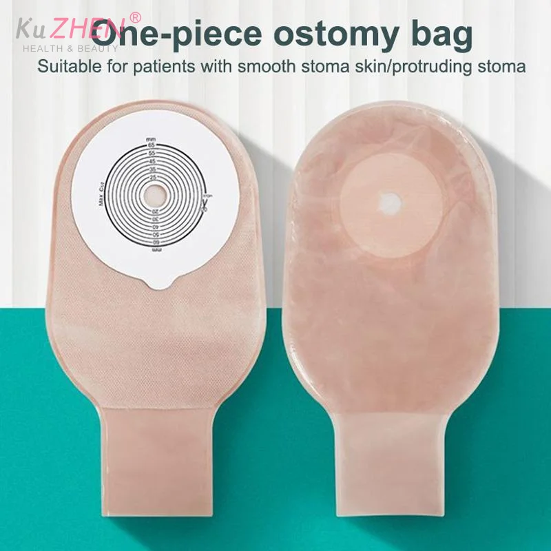 

10pcs Drain Valve One-piece System Colostomy Bags For Adults Disposable Colostomy Pouch Opening 20-65mm With Clip Closure