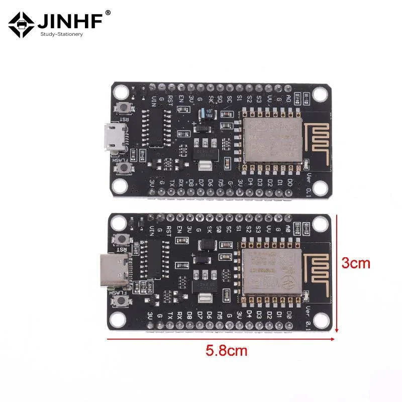 NodeMCU ESP8266 Development Board met 0,96 inch OLED-display CH340G ESP-12F WiFi-module TYPE-C USB voor Arduino/Micropython