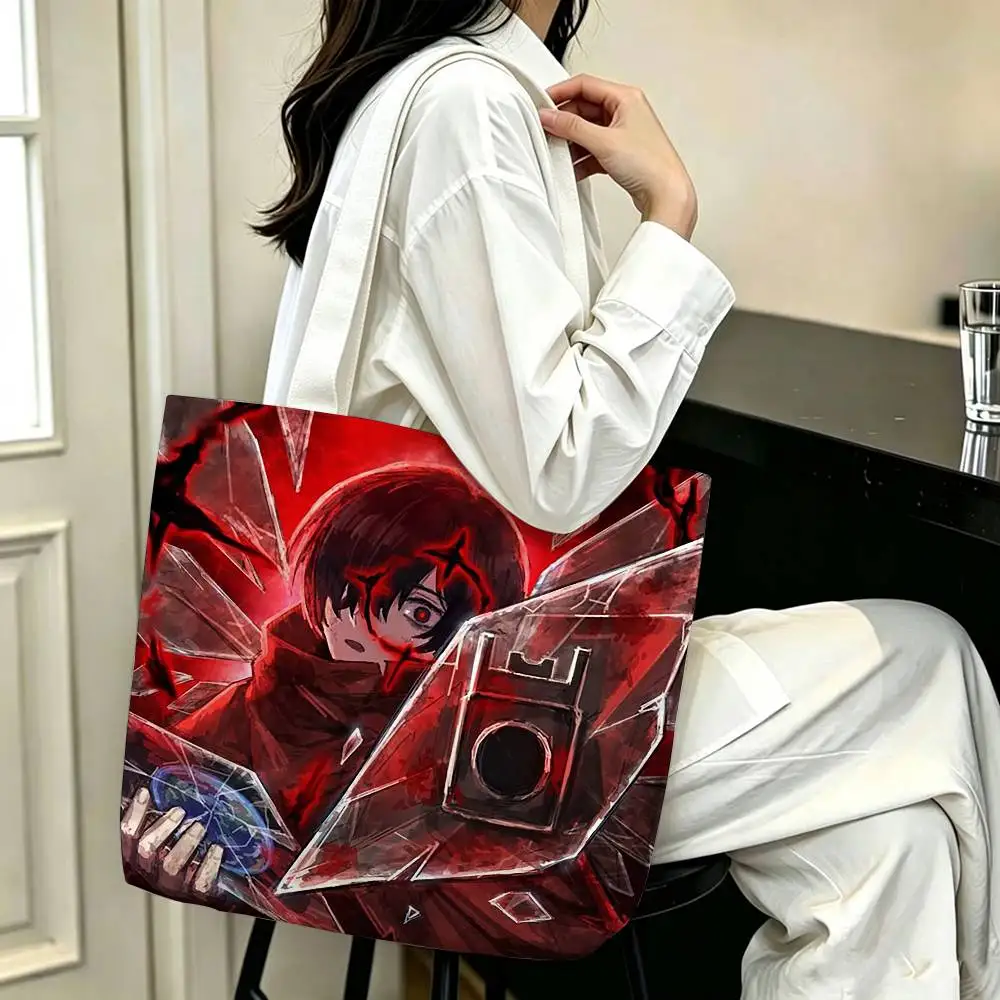 Game L-Limbus Company   Printed Canvas Tote Bag Shoulder Bag Commuter Mommy Shopping Bag