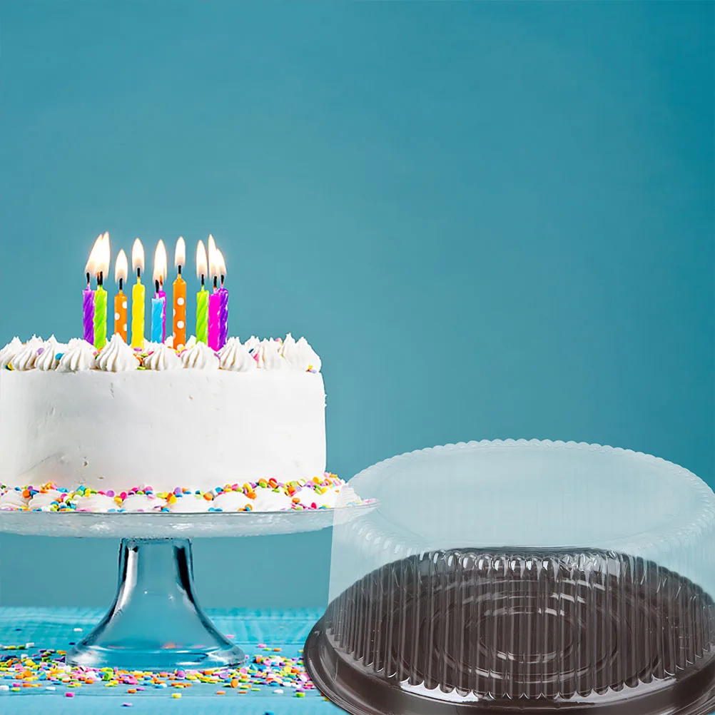 

30Pcs Cake Box Transparent Food-Grade Plastic Dome Lid Container for Mousse Dessert Packing Secure Resealable Protection