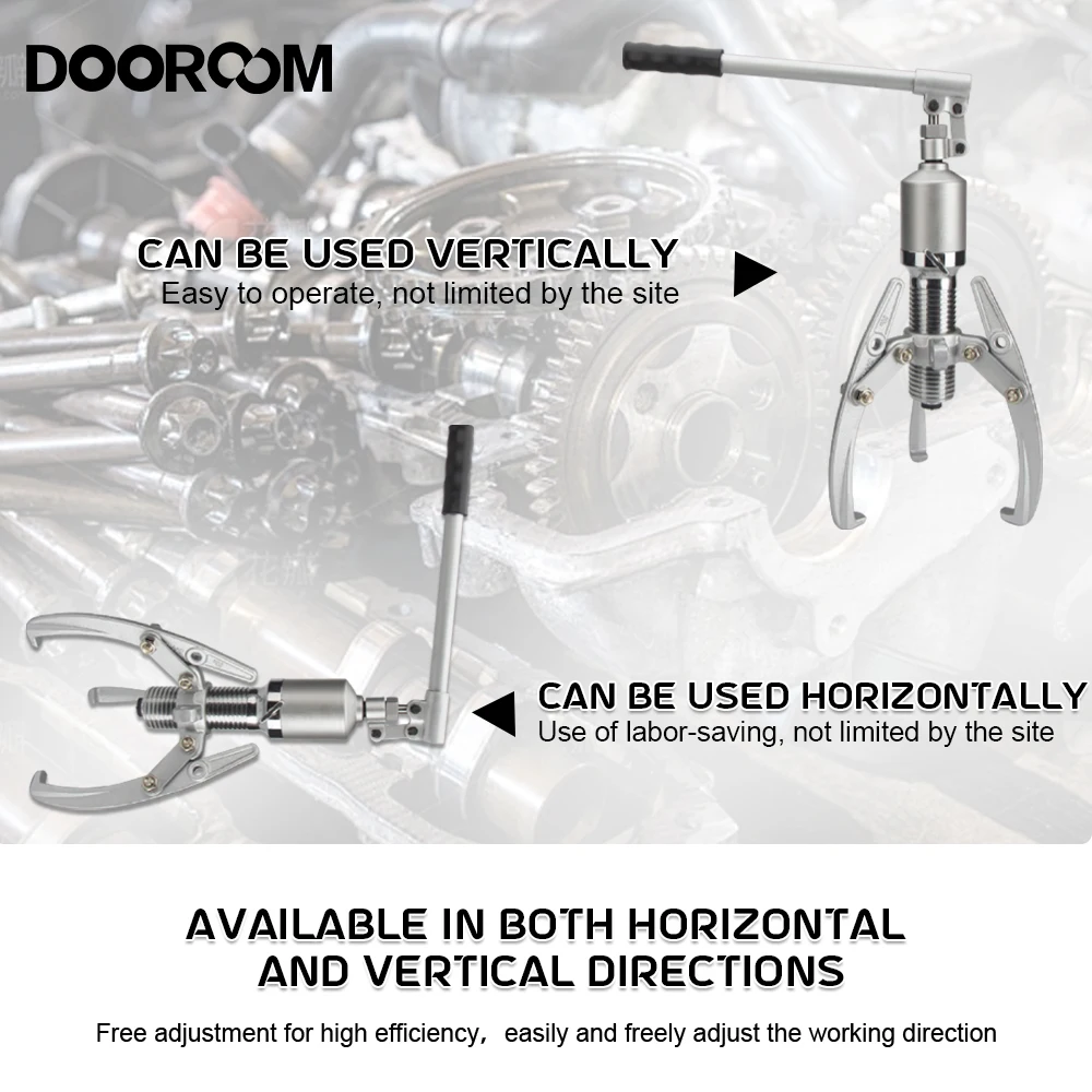 DOOROOM 2 3 Jaw 5/10/20 Ton Hydraulic Gear Puller Wheel Bearing Puller Separator Tools for Garage Repair Shop Herramienta