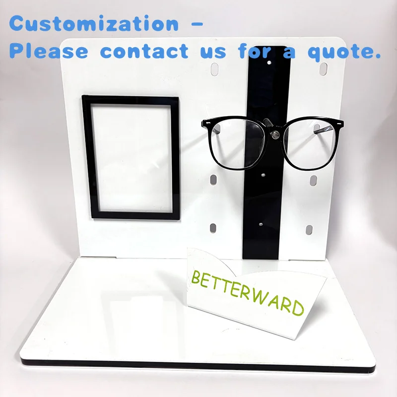 custom.Custom Store Exhibition Acrylic White Sunglasses Counter Eyewear Display Holder Shelf Reading Glasses Display