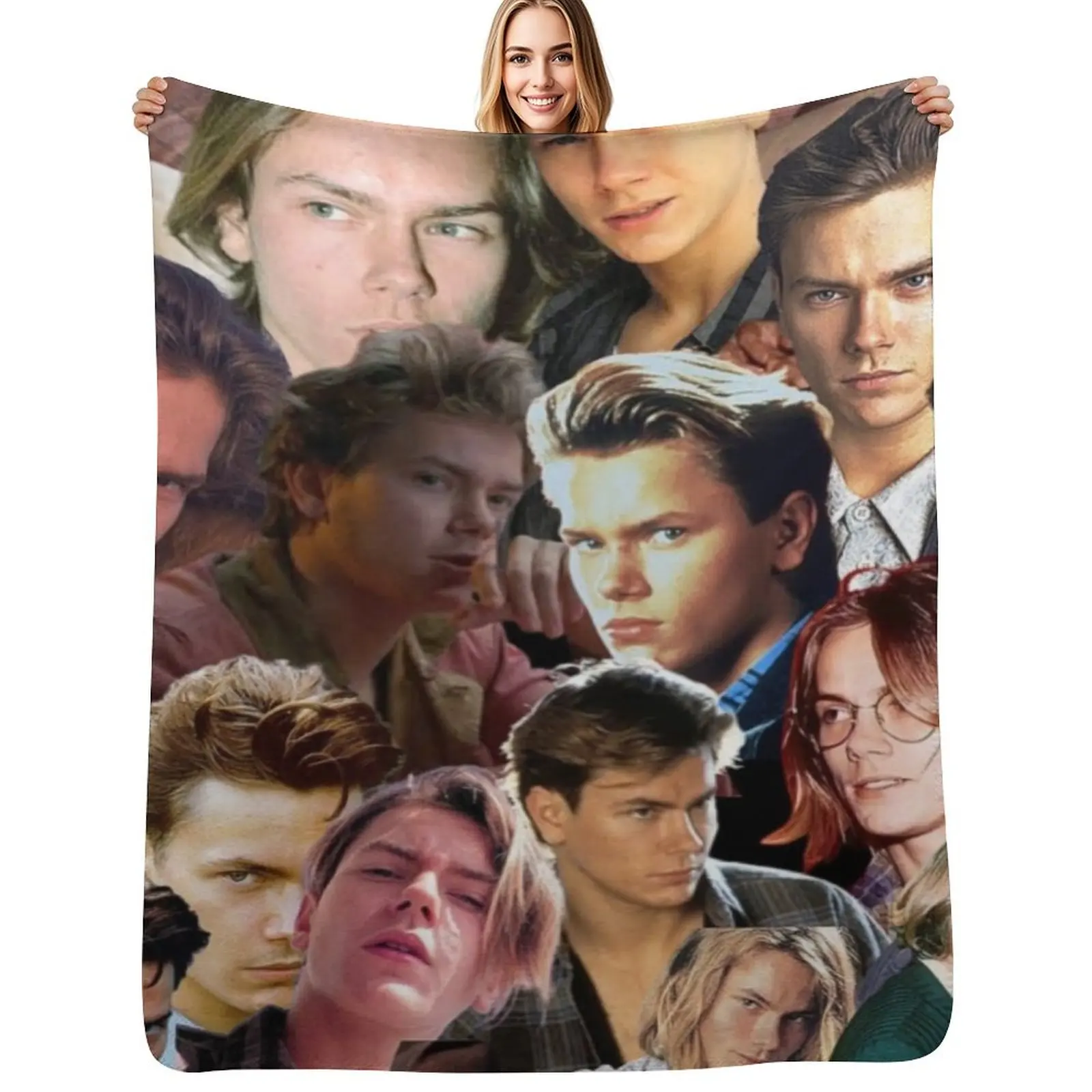 river phoenix photo collage Throw Blanket Retros Sofas Nap blankets and throws Plaid on the sofa Blankets