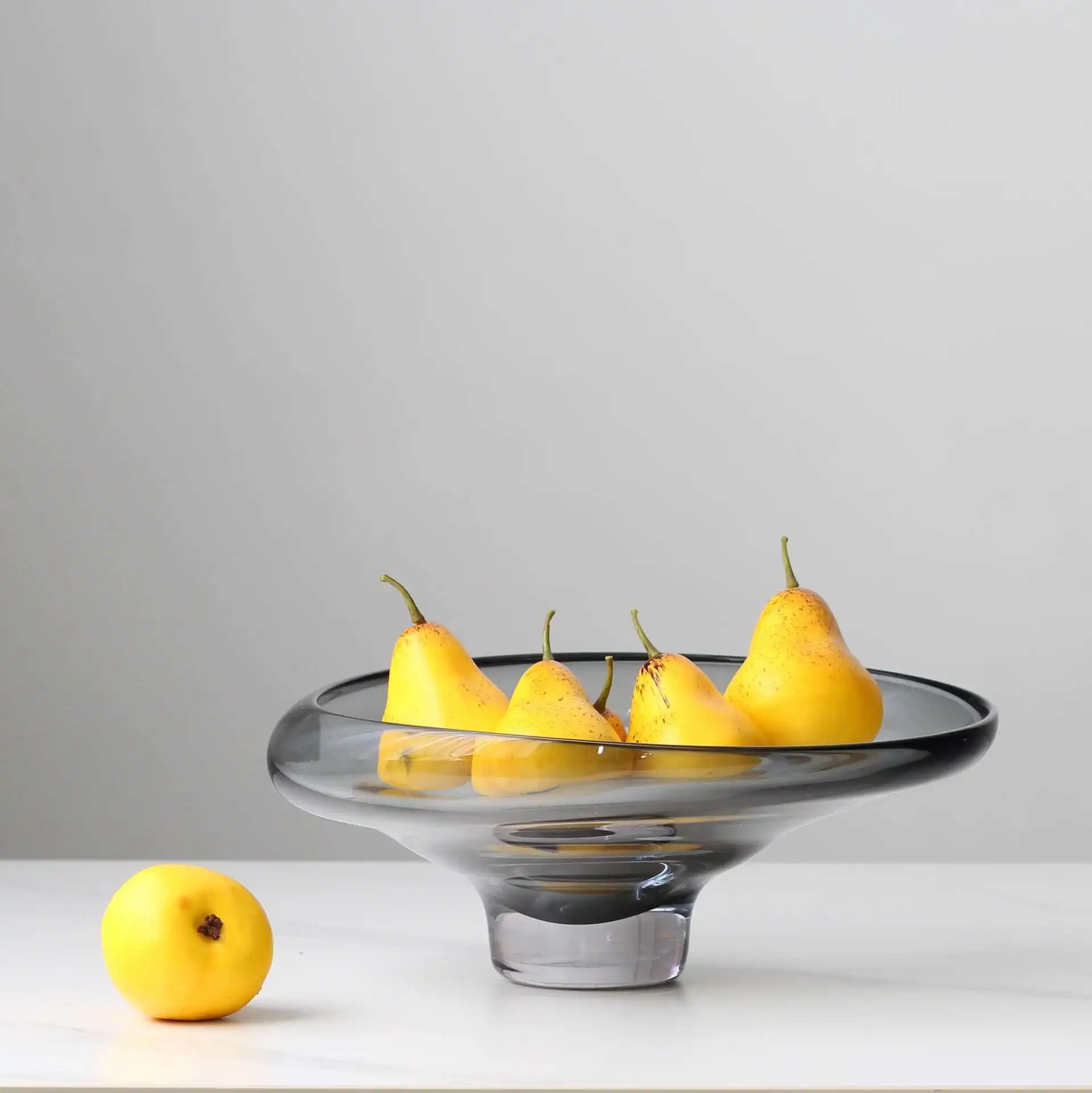 

Modern thickened straight glass fruit tray flower vase decoration porch living room model room soft decoration home
