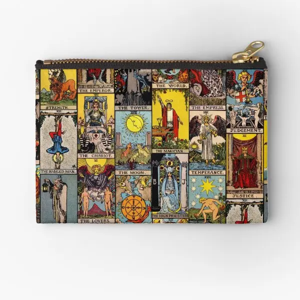 The Major Arcana Of Tarot Zipper Pouches, Carteira de Moedas, Cosméticos, Pure Money Pocket, Homens, Mulheres, Roupa Interior, Calcinhas, Embalagem Pequena