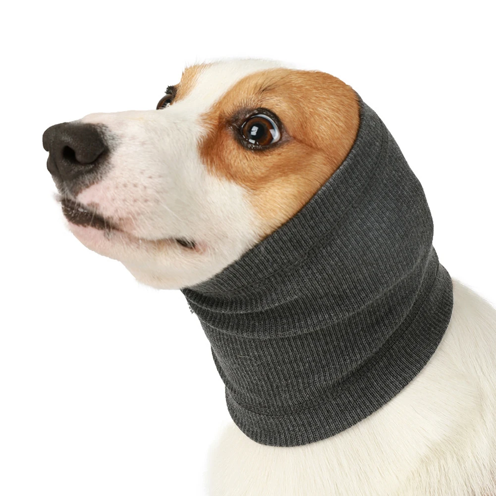 Pet Dog Comforting Headgear Scarf Anti-fright Anti-thunder Scarves Breathable High Elasticity Warming Headgear Pet Ear Cover