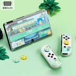 Kawaii nintendo switch oled fall niedliche katze harte pc abdeckung cartoon schutzhülle für schalter oled split joy-con schutzhülle