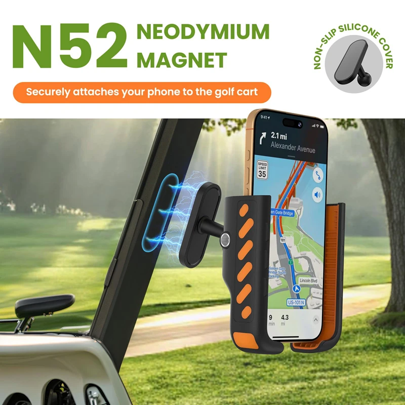 

Магнитная подставка для телефона N52 с тележкой для гольфа, совместимая с Ezgo, тележкой для гольфа, Yamaha, универсальная защитная подставка, прочные аксессуары для гольфа
