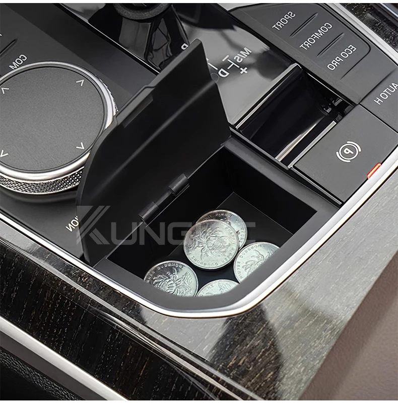 RHD Aufbewahrungsbox für BMW 2 3 4er F40 G20 G26 G01 G02 G05 G06 G07 I4 X3 X4 X5 X6 M4 Modifikation Auto Konsole Schalthebel – Detail 6