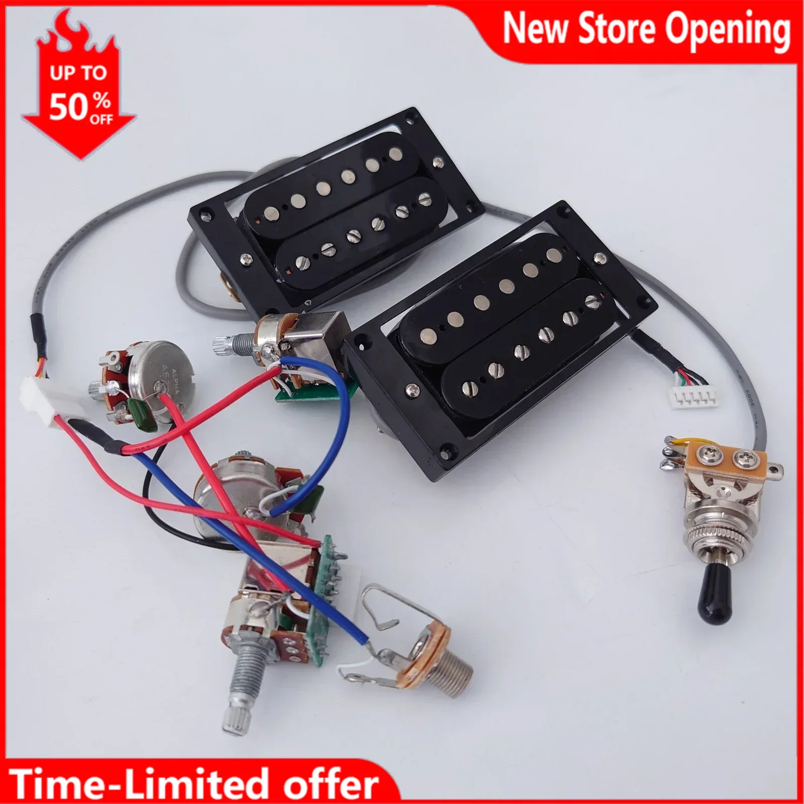 

Guitar Pickups Humbucker Pickups Set with 2V2T 4C Push Pull Wiring Harness For SG Guitar Replacement Parts