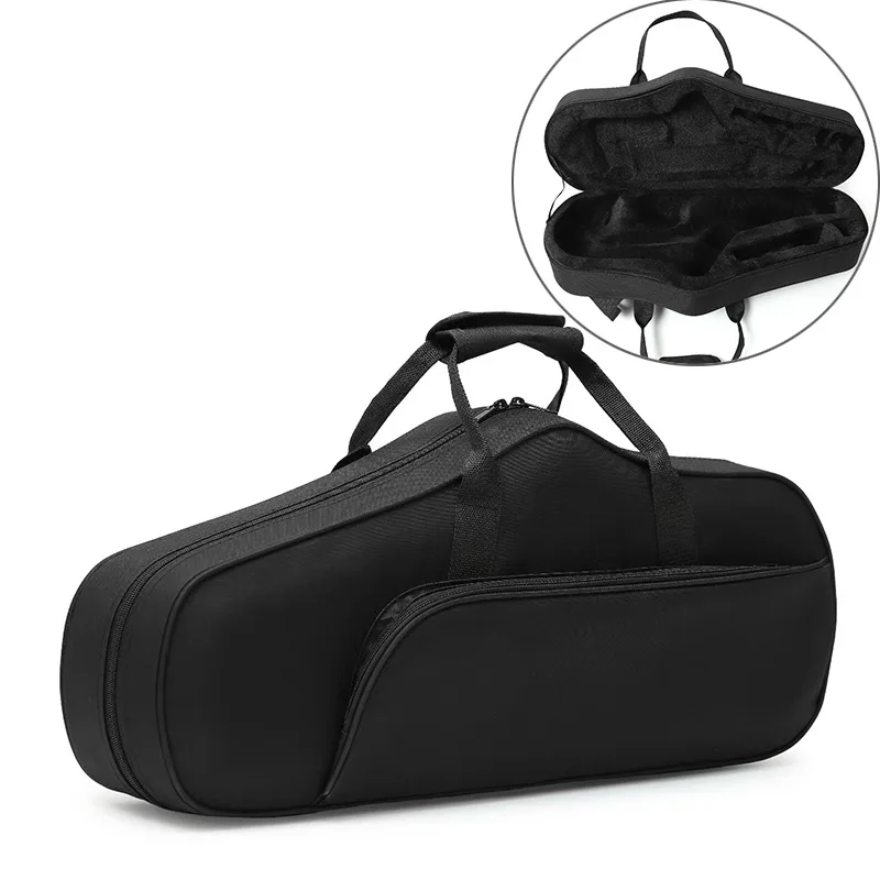 E-flat Saxophone Hard Bag with Inner Tube Portable Backpack Double Shoulder Carrying Case for Musical Instrument