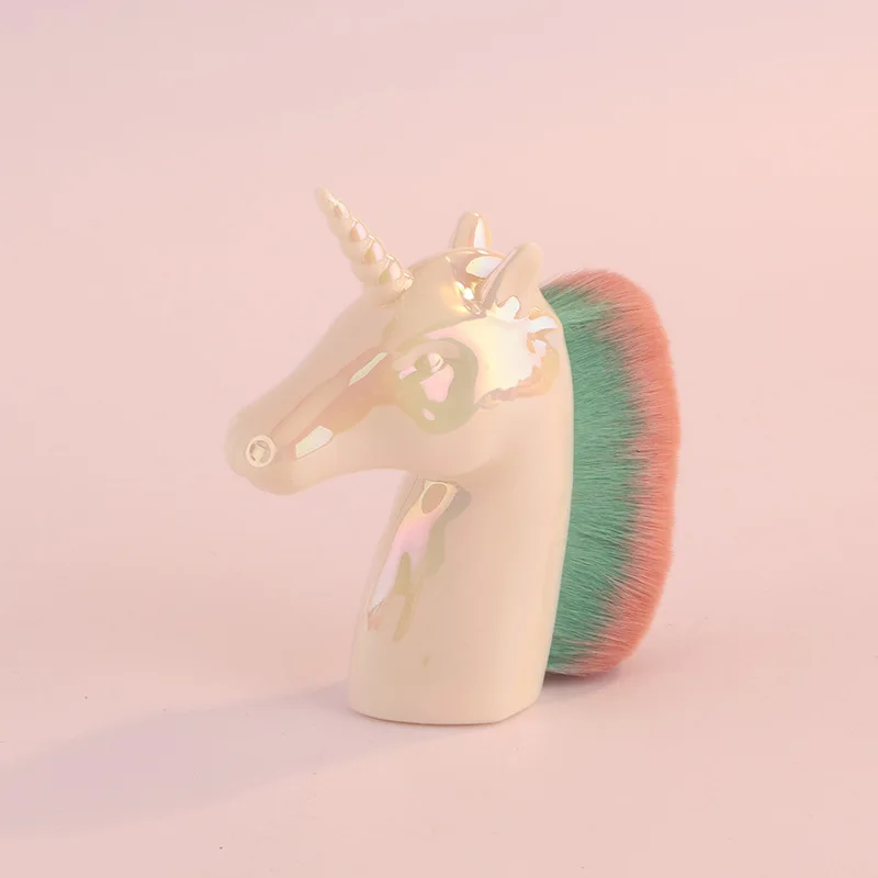 Pennello per polvere per unghie unicorno colorato rimuovi accessori per pennelli per polvere per Manicure