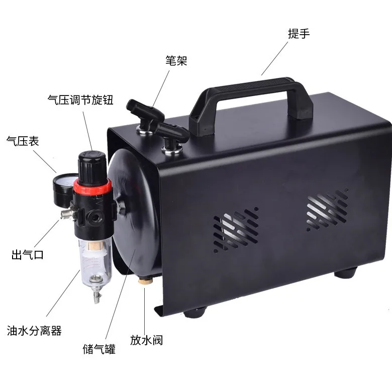 Model Tool with Air Storage Tank Gundam Military Sneakers DIY Airbrush Paint Tattoo Coloring Airbrush Pump