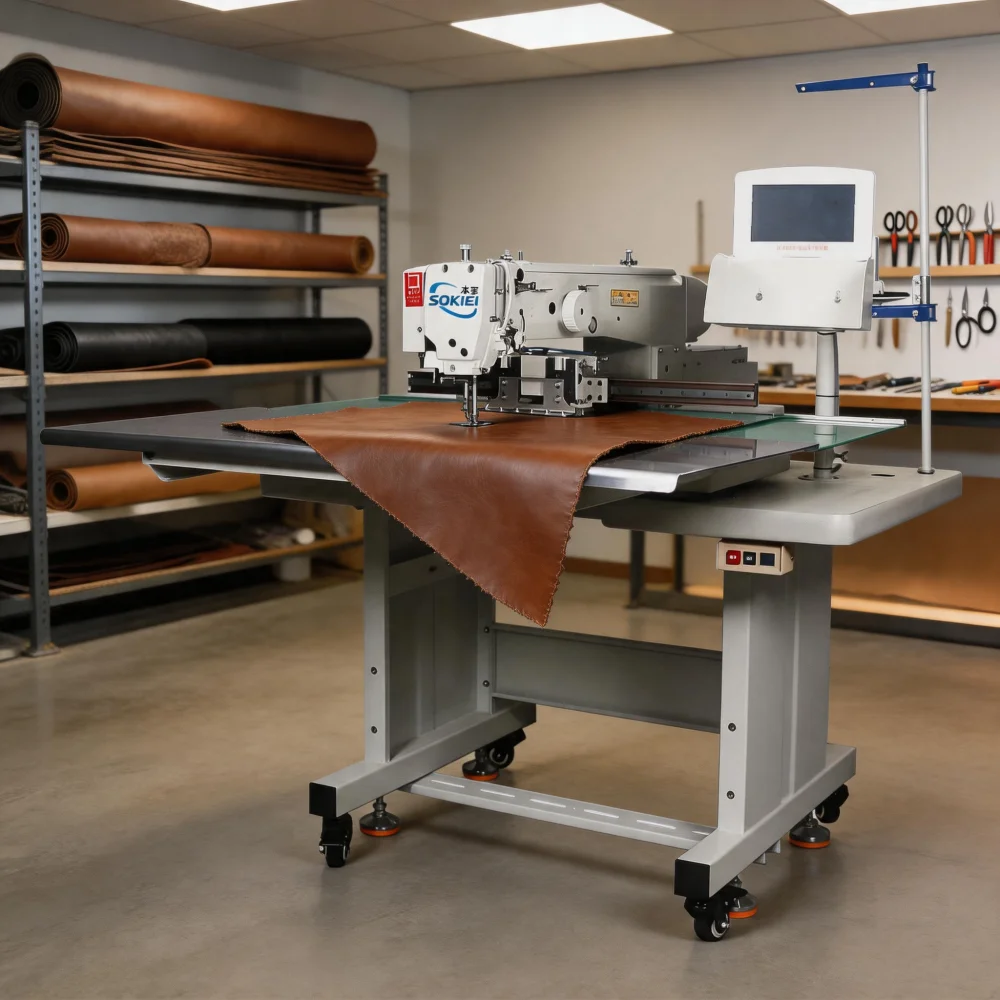 Automatic Computerized High-Speed Programmable Flat-Bed New Industrial Sewing Machine For Leather Watch Motor Gear Single Needle