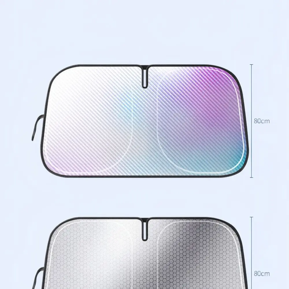 Front Windshield Sunshade For Car Heat Shield Protector Black Vinyl UV Blocker Foldable Visor Auto Interior Cooling Accessory