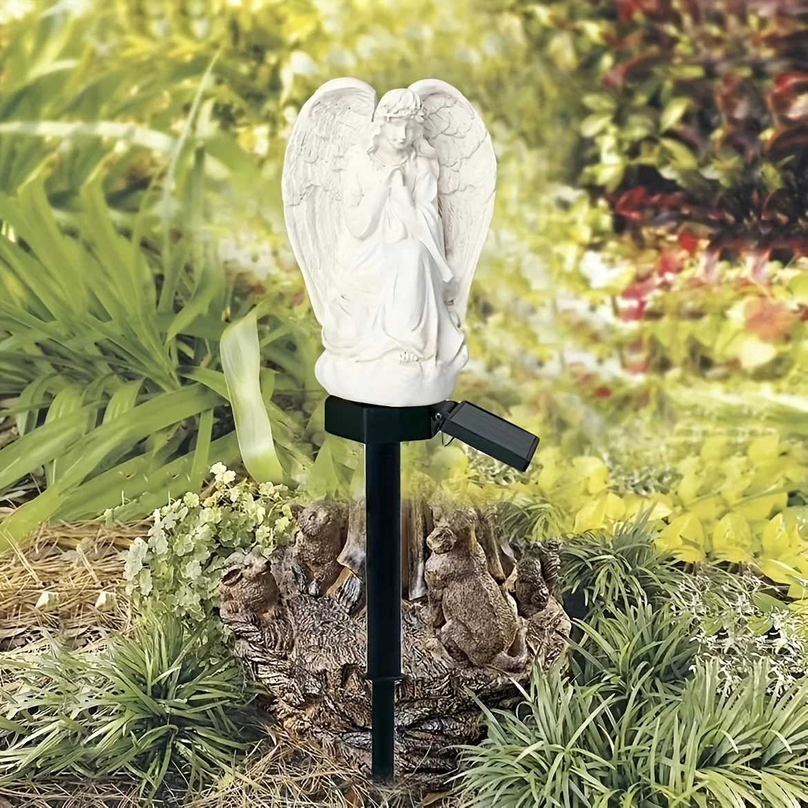 

Waterproof Solar Resin Angel Lamp Outdoor Solar Statues Light for Cemetery Yard Lawn Pathway Graves Memorial Gardens Decoration