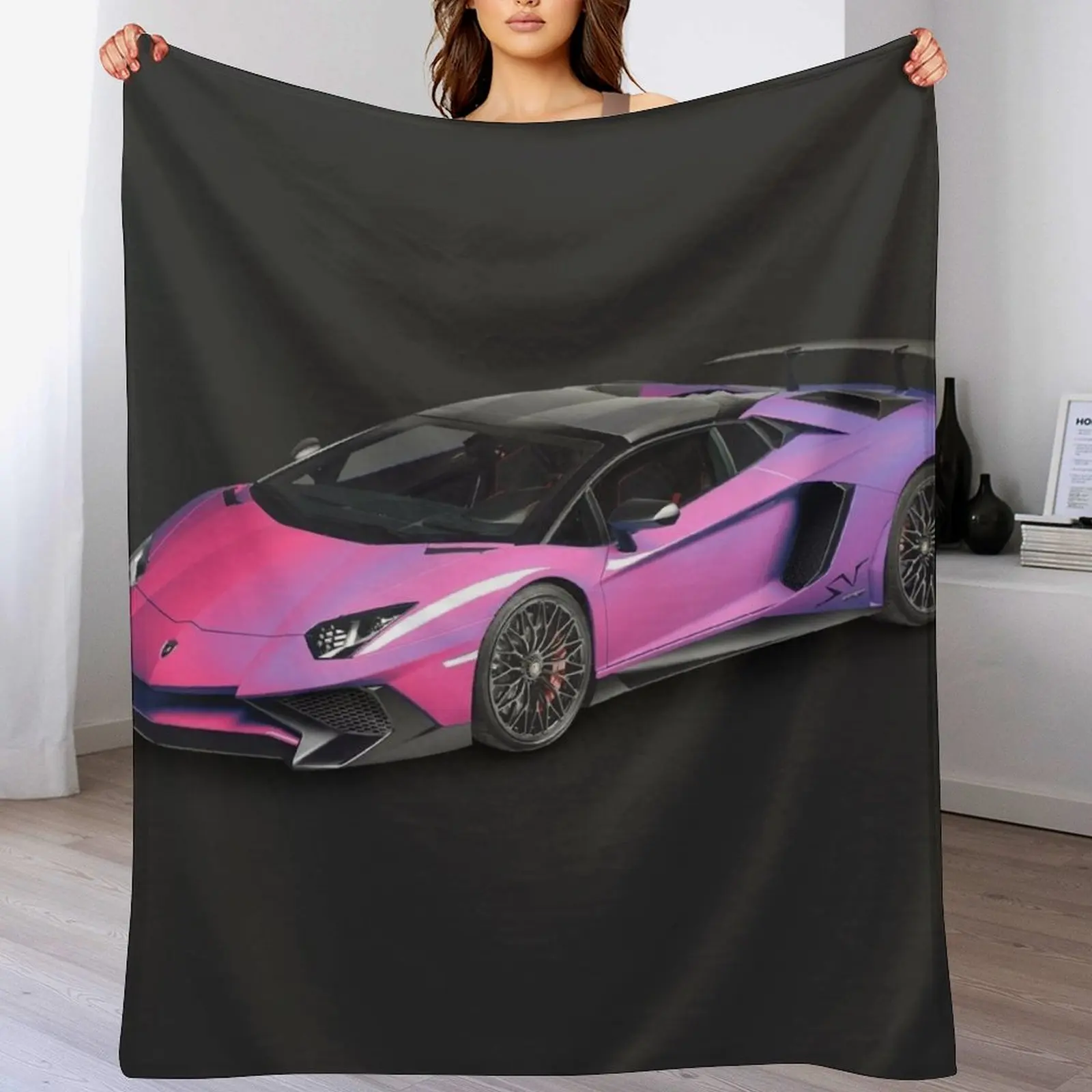 Iridescent Lamborghini Aventador SVJ Throw Blanket Blankets Sofas Of Decoration sofa bed Vintage Blankets