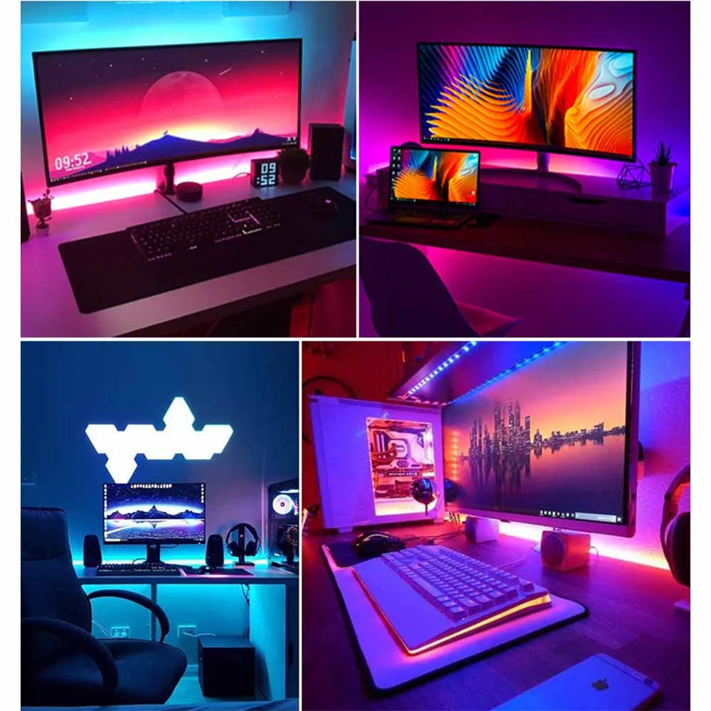 Imagem -06 - Controlador de Faixa de Led Tuya Wifi Inteligente Controle de Voz Controle de Aplicativos Trabalhar com Alexa Google Home Usb dc 5v Rgb Rgbcct 13m