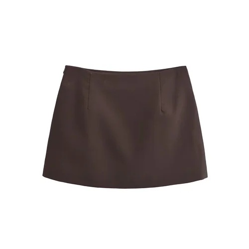 Imagen 2 del producto PB & ZA2024 minifalda de cintura alta para mujer, falda de medio cuerpo, temperamento versátil, moda de otoño, nuevo producto