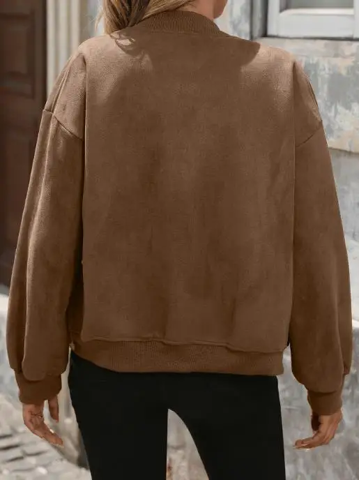 

Женская куртка 2024, осень и зима, новая мода, новейший хит продаж, стиль, бейсбольный воротник, британская бархатная повседневная куртка в стиле ретро