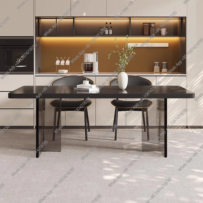 Luxury High Dining Table Mobile Restaurant Nordic Luxury Living Room Dining Table Designer Writing Muebles Kitchen Furniture