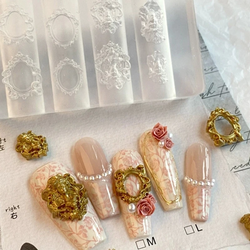 

Гибкая силиконовая форма для рамки Медузы, украшения для дизайна ногтей, инструмент для рукоделия, многоразовые аксессуары для