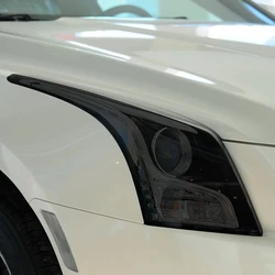 2 Pcs Car Headlight Protective Film Headlamp Transparent Black TPU Sticker For Cadillac CT6 XT4 XT5 XT6 XTS ATS Accessories