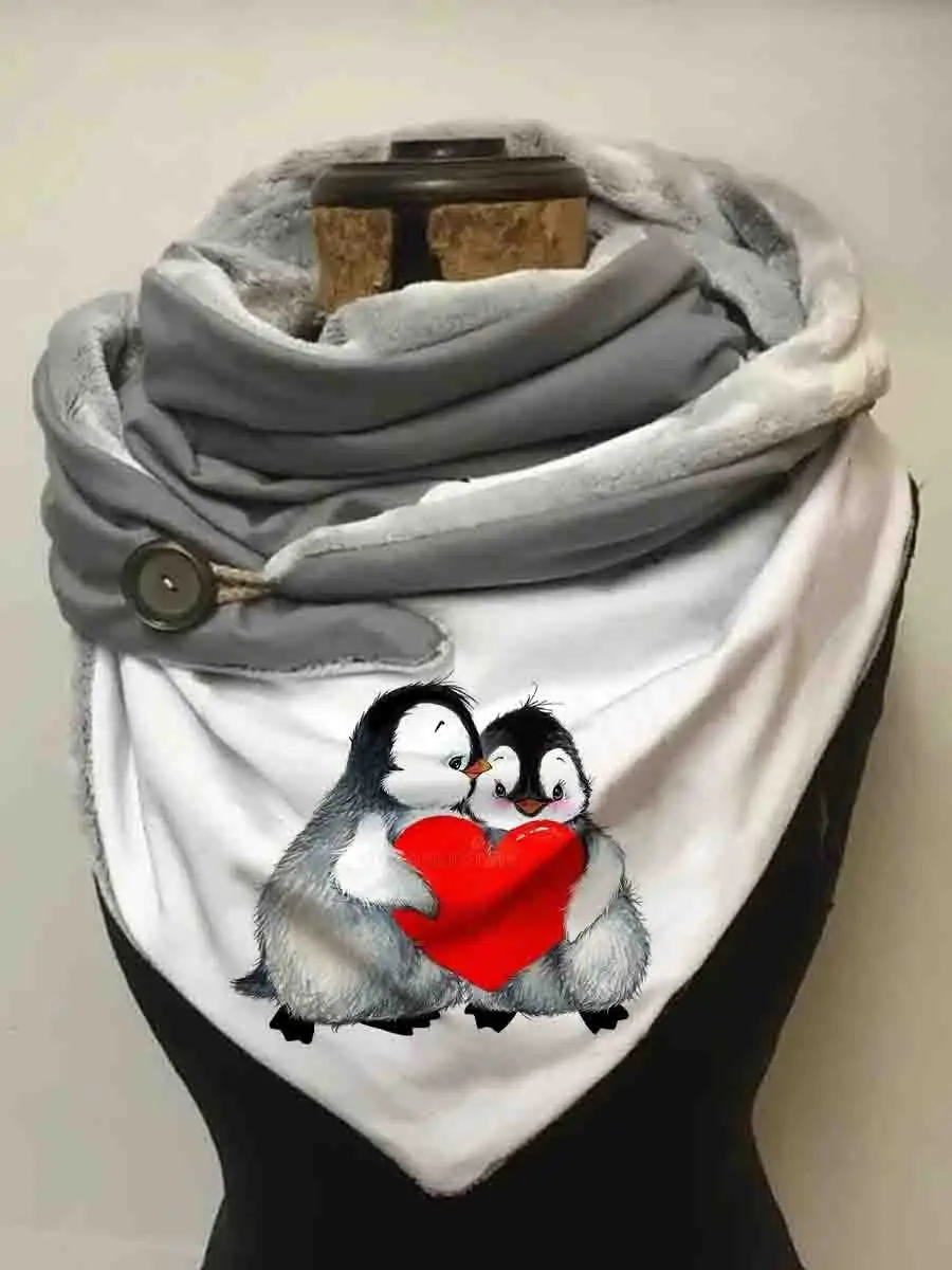 Cute Penguins Casual Scarf And Shawl for Women