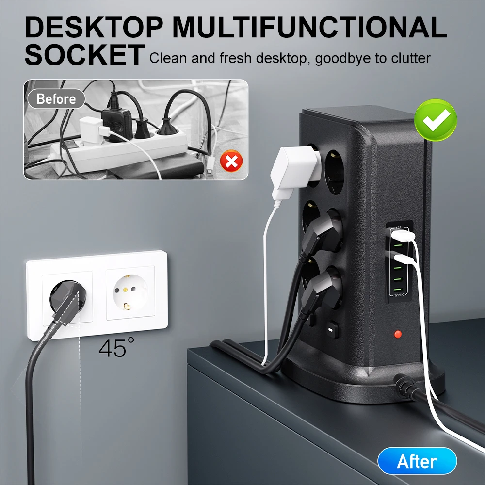 شاحن سريع PD AC QC3.0 USB مع م - مراجعة Outdoor Usb Power Strip وسعره