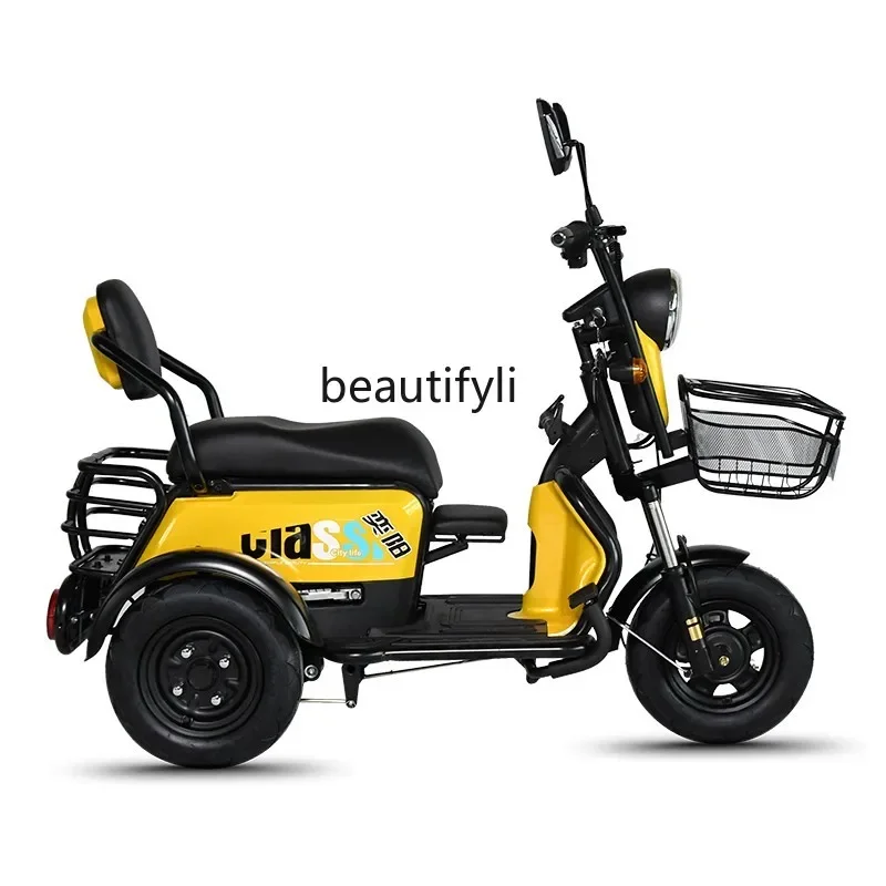 

x1zElectric Tricycle Adult Home Use Women's Battery Car Small Electric Scooter Shuttle with Shed
