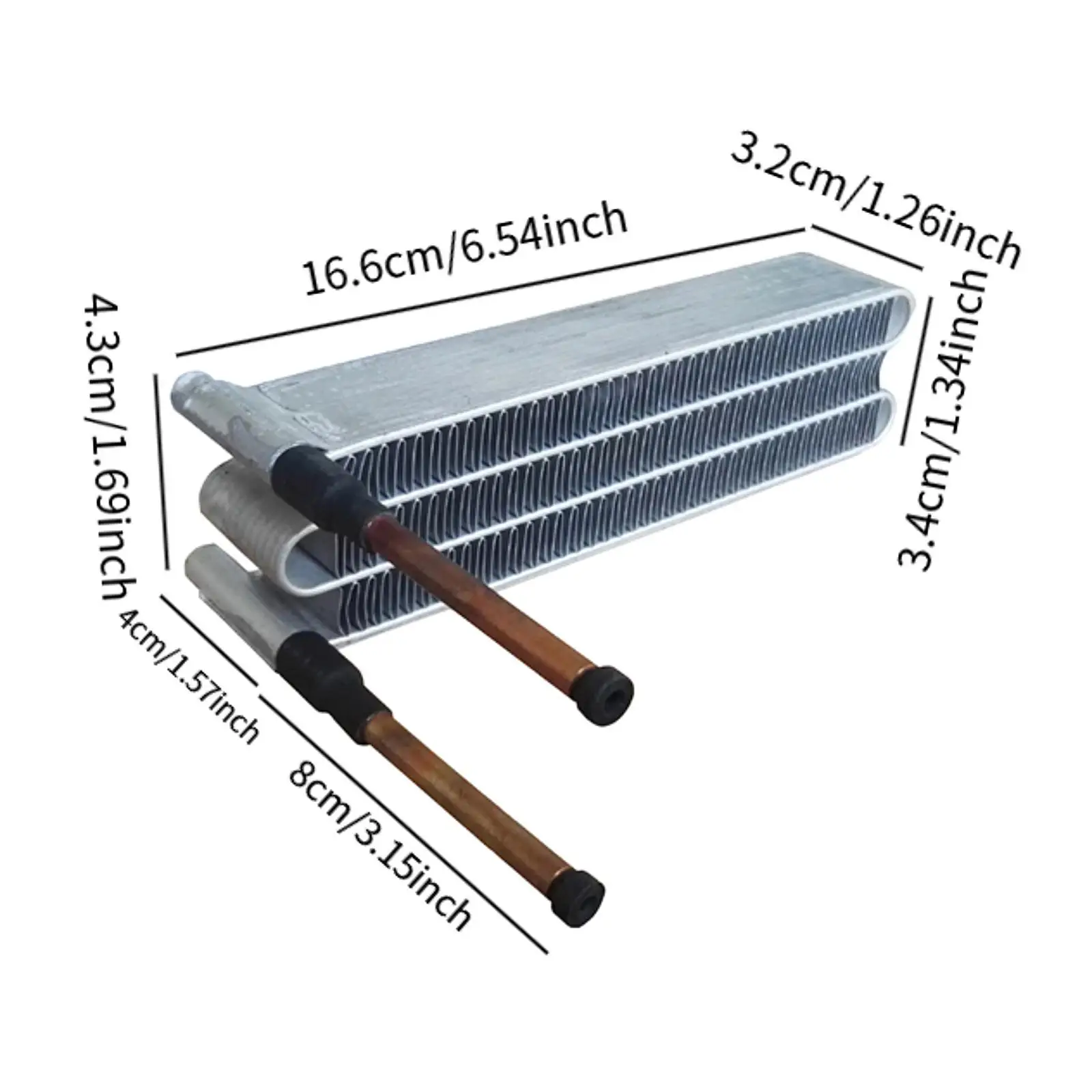 Mini Condenser Radiator Copper Tube Easy to Install Heat Exchanger for DIY