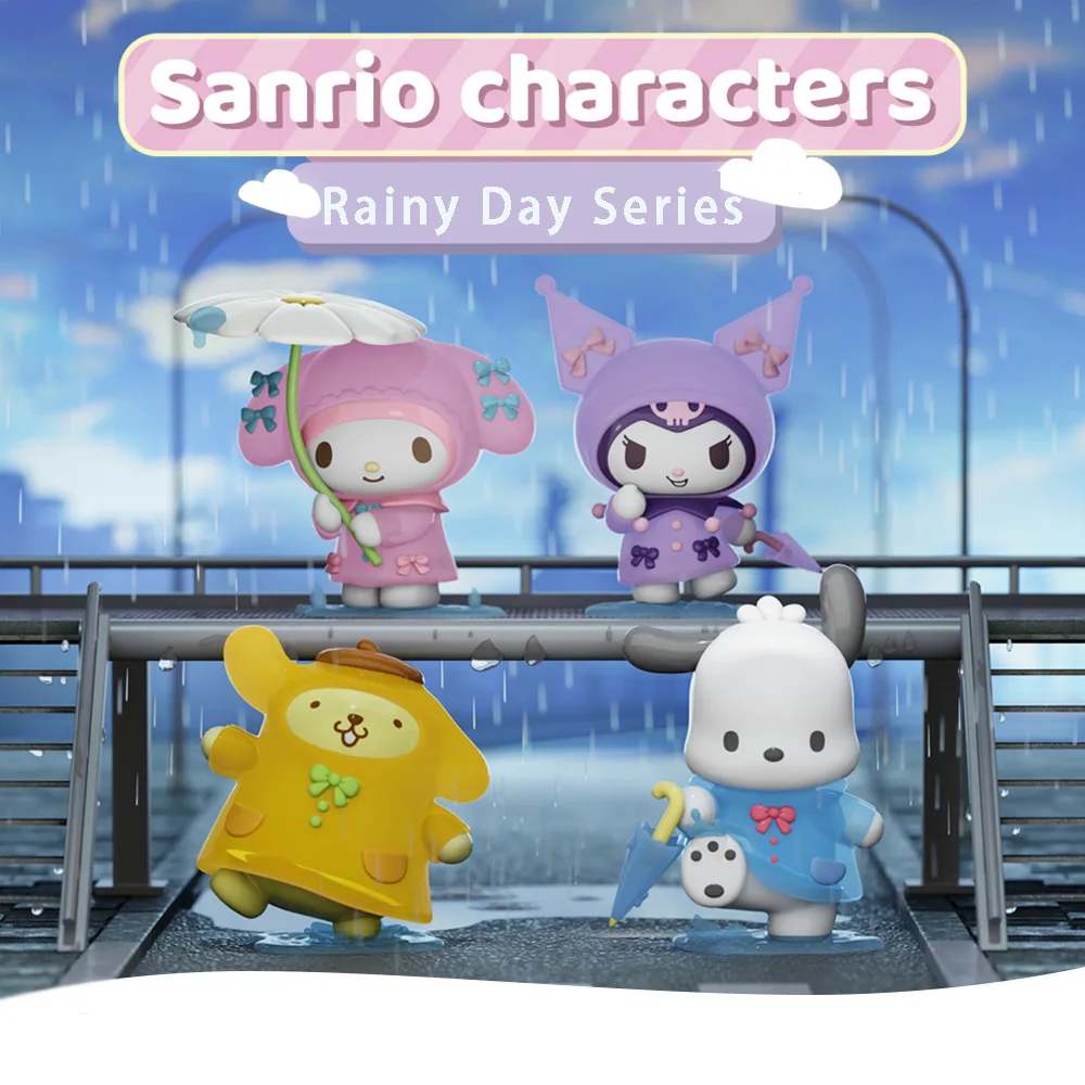 Sanrio Rainy Day Series Bright Box Ornament Melody Kuromi Cinnamoroll Pochacoo Creative Gift