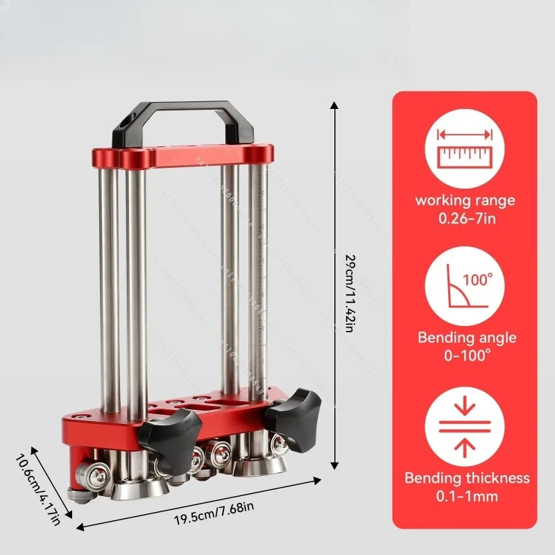 Industrial Grade Sheet Metal Roller 2-Station Bender Aluminum Stainless Steel Construction Ergonomic Design Lightweight Portable