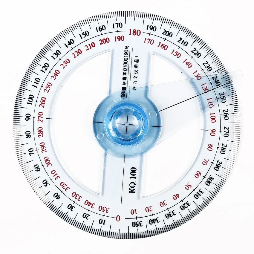 

Hot Sale Circular 10cm Plastic 360 Degree Pointer Protractor Rulers Angle Finder for Student Stationery Gift Protractor 2023 New