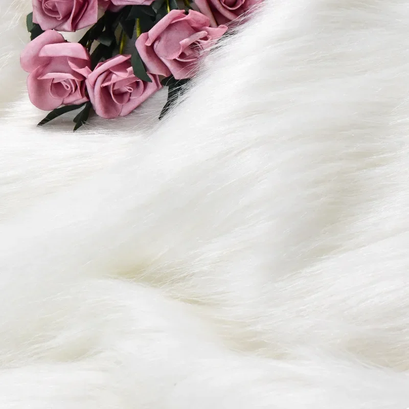 Plush Photo Background Cloth Long Hair Faux Fur Fabric for Live Streaming Jewelry Display Photography Props DIY Crafts