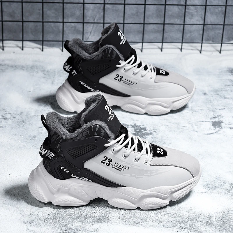 

Men boots New Winter Slippers Warm Men Shoes Waterproof Non-Slip Plush Sneakers Male tenis shoes Boots Men Sneakers Winter