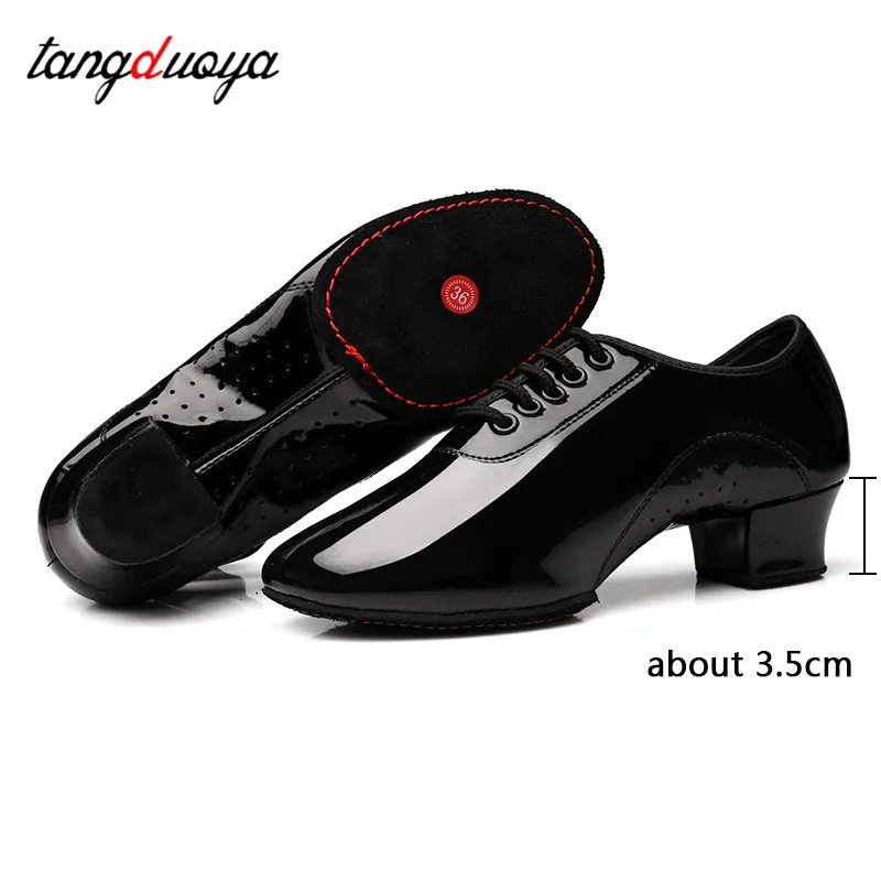 Children ballroom dance shoes boys profesional dance shoes mens latin practice Waltz Salsa dancing shoes for men leather indoor