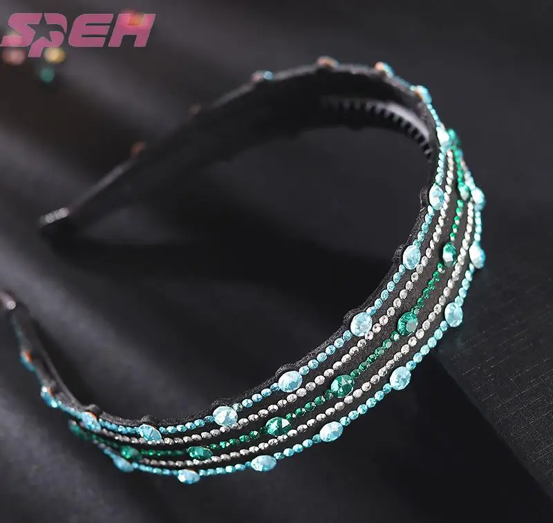 Korean Czech drill hoop full diamond hairpin high-grade headwear anti-skid diamond