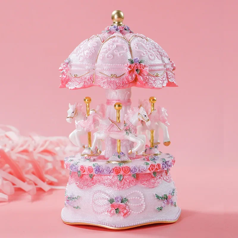 Music Box Carousel Crystal Ball Music Box Children's Birthday Gift for Girls Girlfriends Birthday Gift Music Box