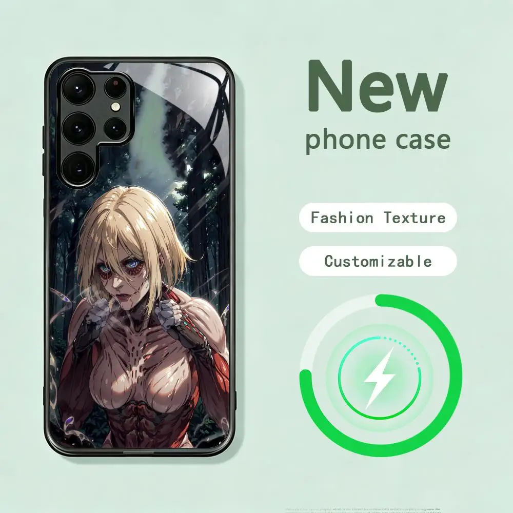 Hot Fashion A-Attack on Titan Phone Case For Samsung S26 S25 S24 S23 S22 S21 S20 Plus Ultra Note20 Glass Magnetic Case