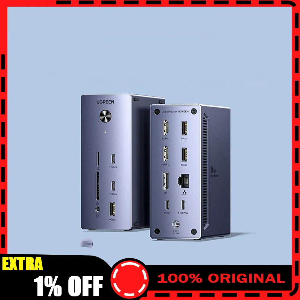 UGREEN U712 Expansion Dock USB Typec HDMI Suitable For Charging Two Devices Simultaneously For MacBook Pro Air Laptop